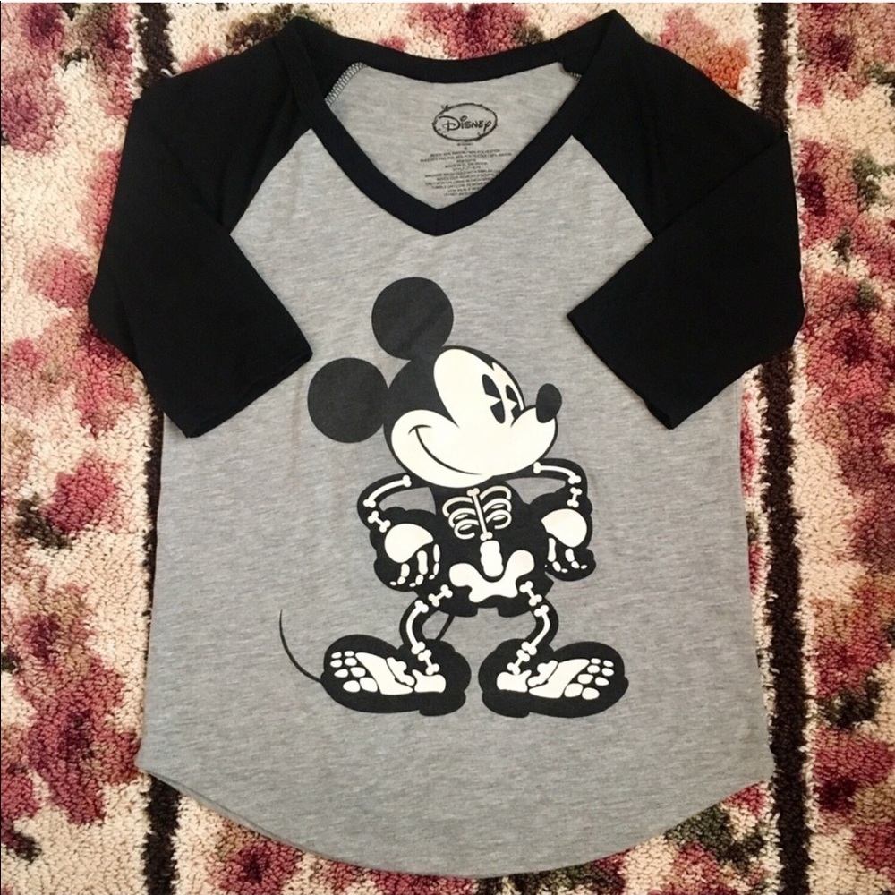 Disney Halloween Mickey Mouse Skeleton T-Shirt 🎃